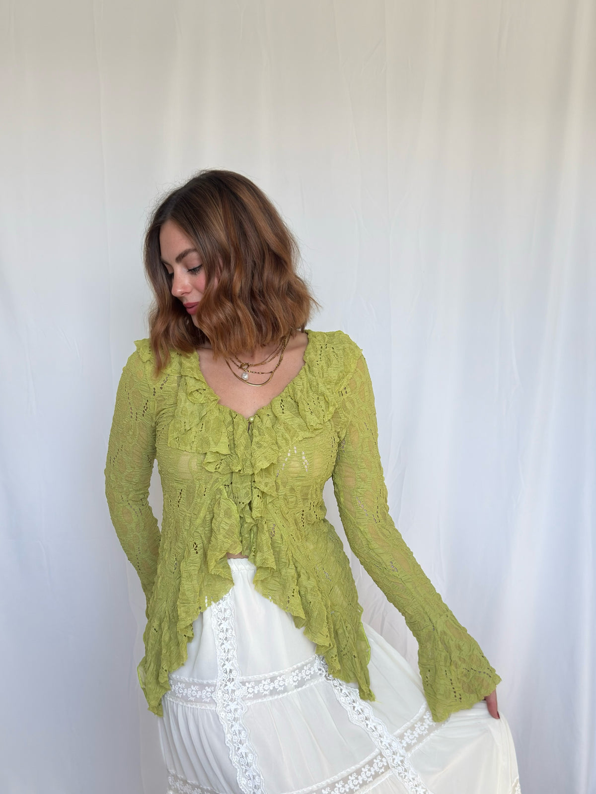 Moss Lace Top
