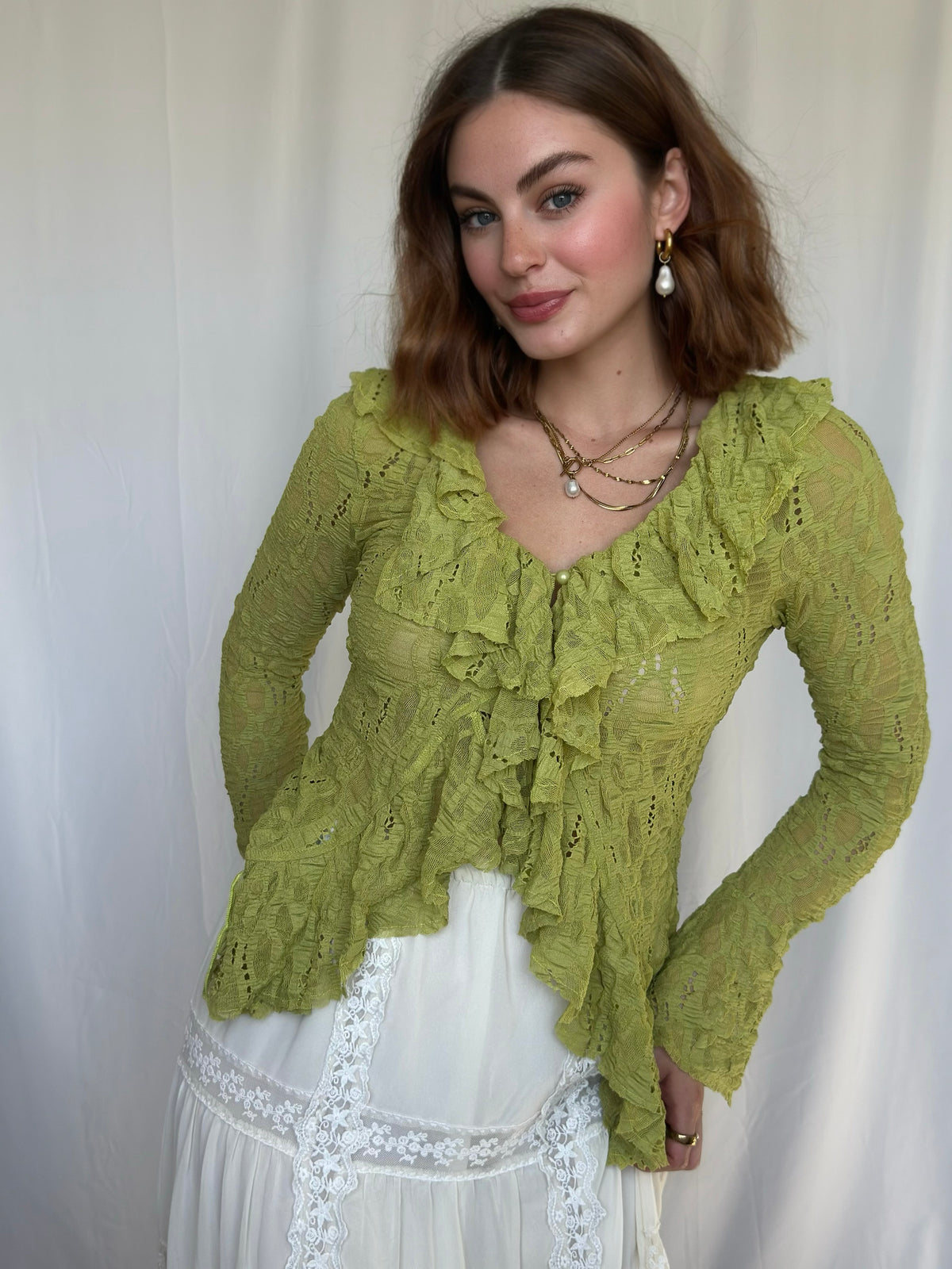 Moss Lace Top
