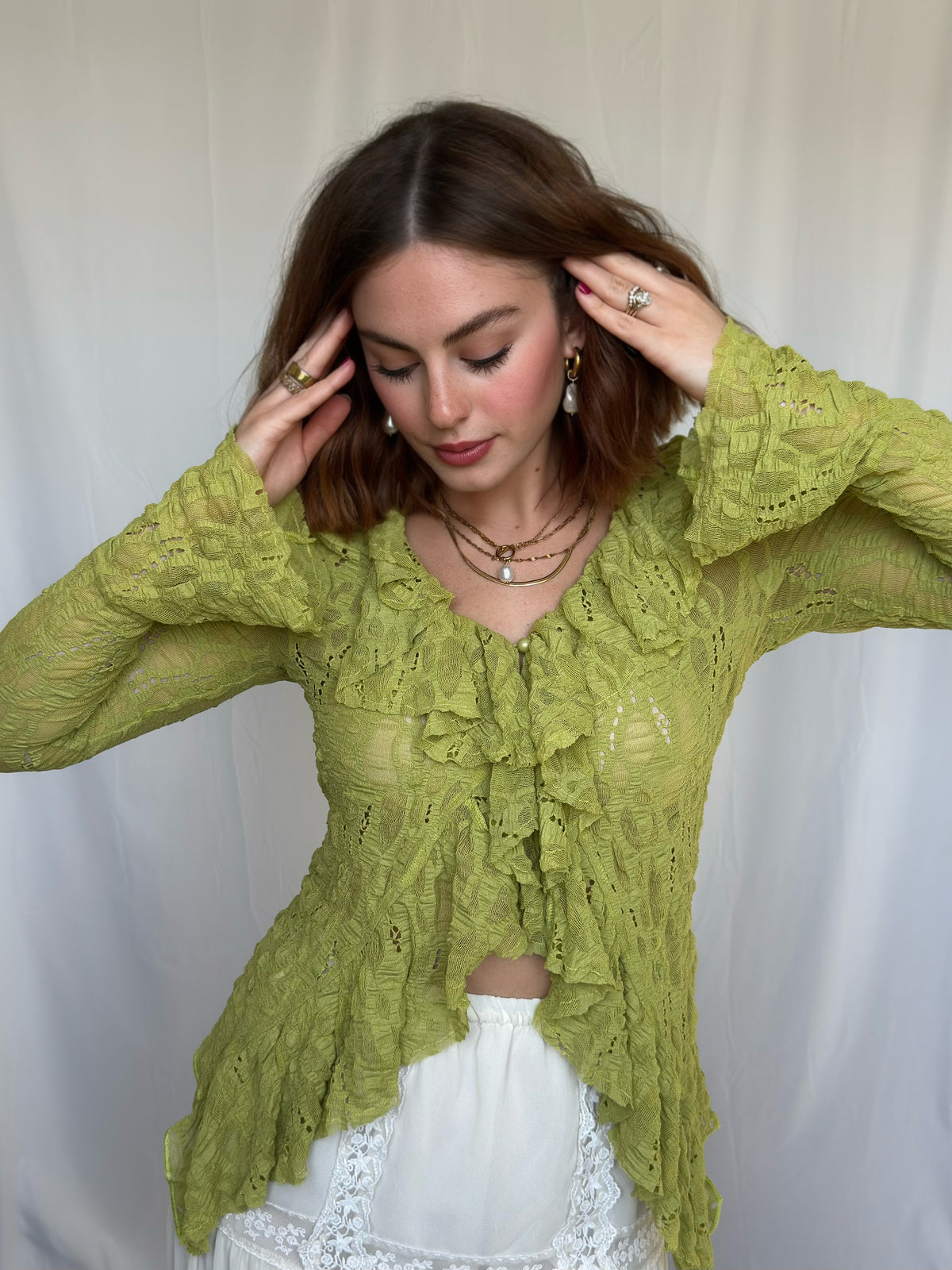 Moss Lace Top