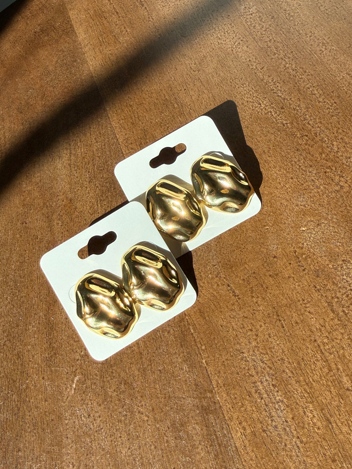 Chunky Gold Stud Earrings