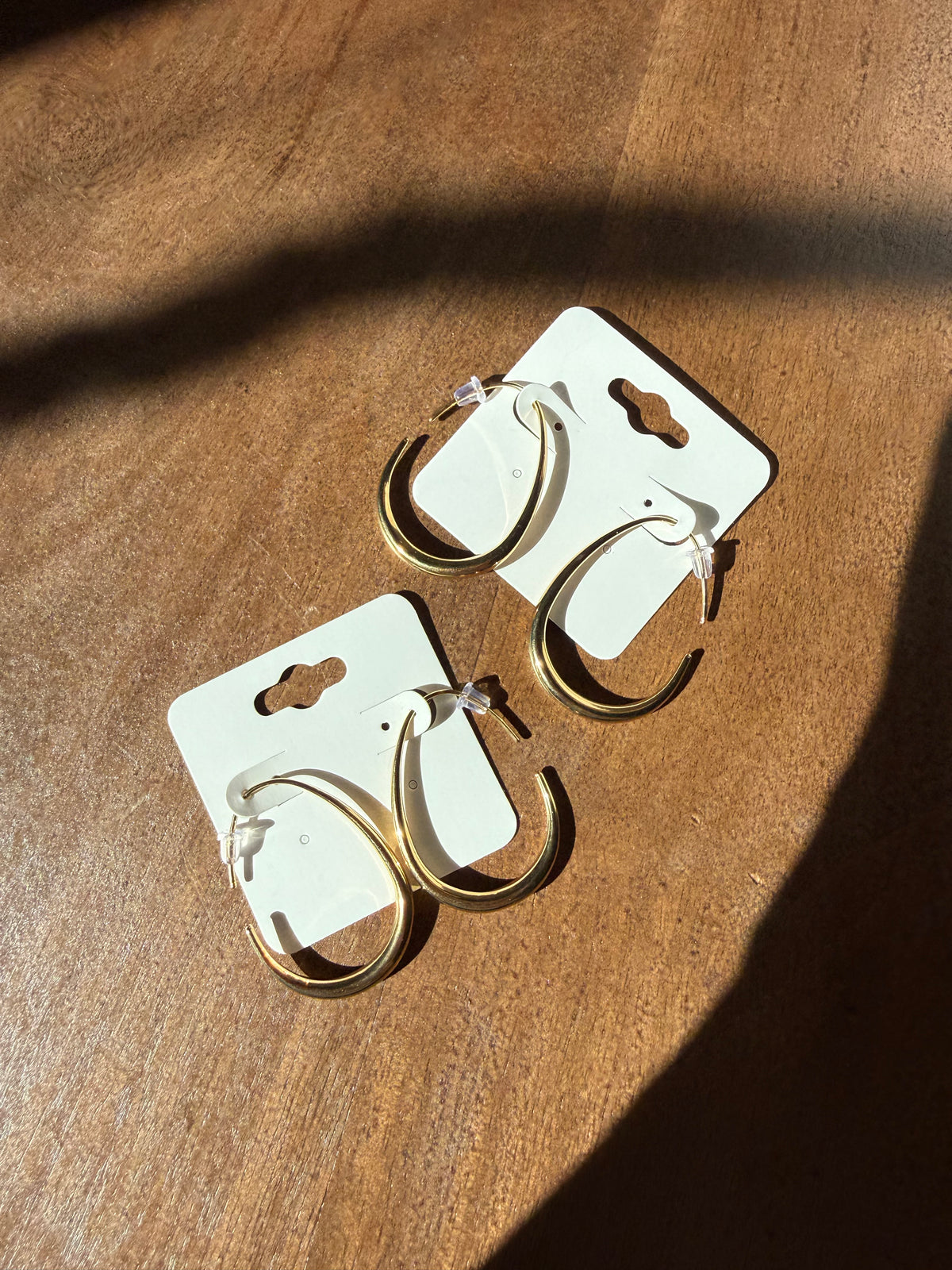 Thin Gold Hoop Earrings